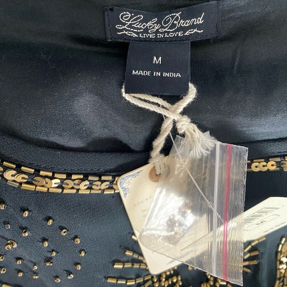 NWT Lucky Brand Black Beaded Dress size Medium - Picture 7 of 10